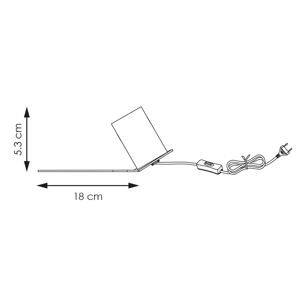 Moderne Tafellamp Boyd - wit - 13/13/5.3cm - Bedlampje