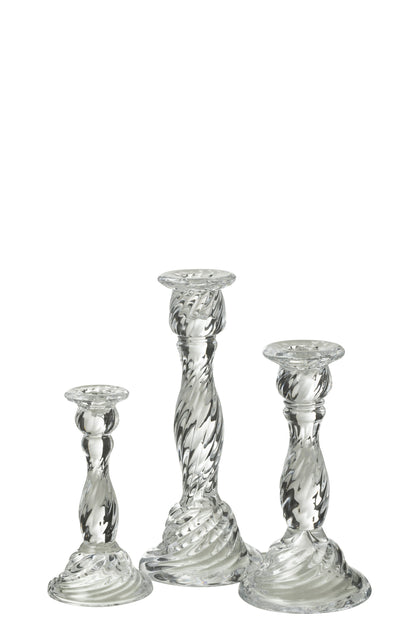 J-Line Kandelaar Nono Glas Transparant Large