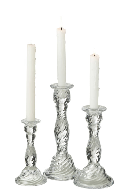 J-Line Kandelaar Nono Glas Transparant Large