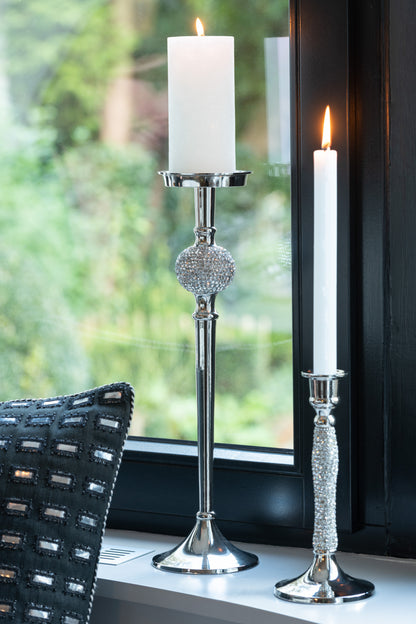 J-Line Kandelaar Diamant Aluminium Zilver Small