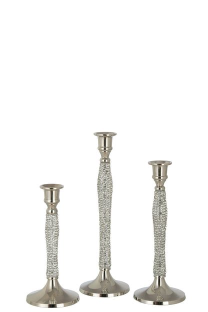 J-Line Kandelaar Diamant Aluminium Zilver Large