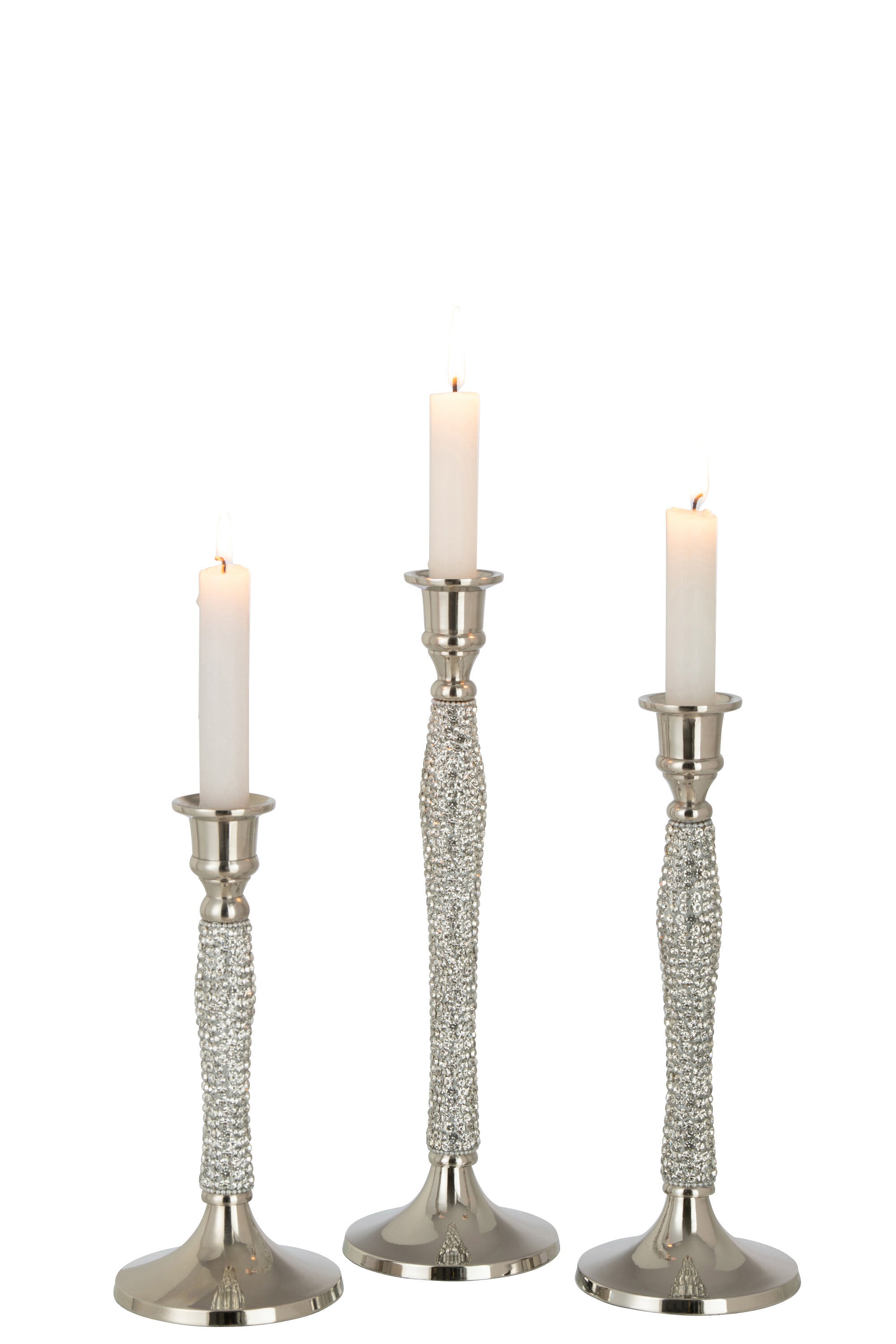 J-Line Kandelaar Diamant Aluminium Zilver Large