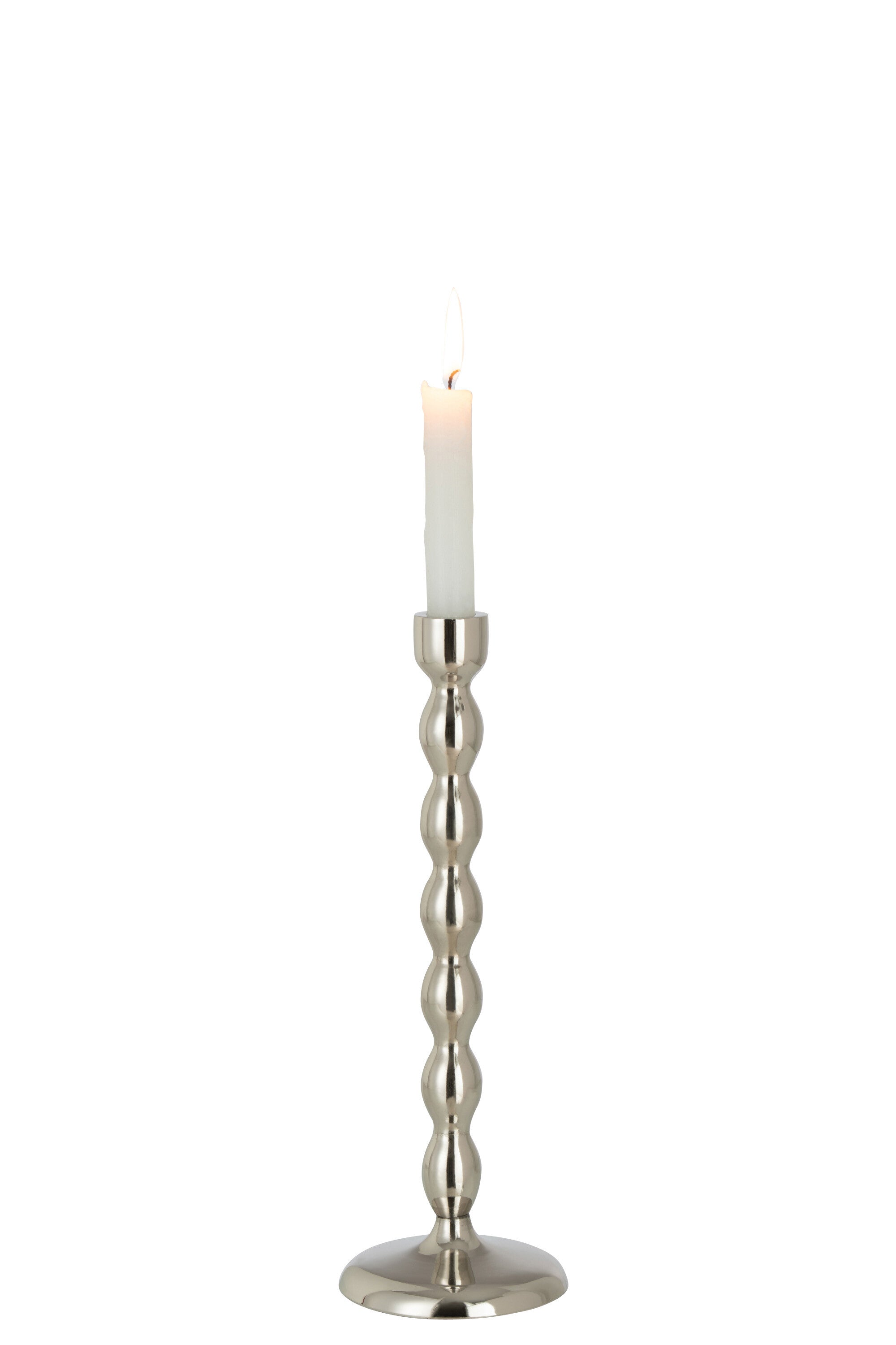 J-Line Kandelaar Bollen Glanzend Aluminium Zilver Small