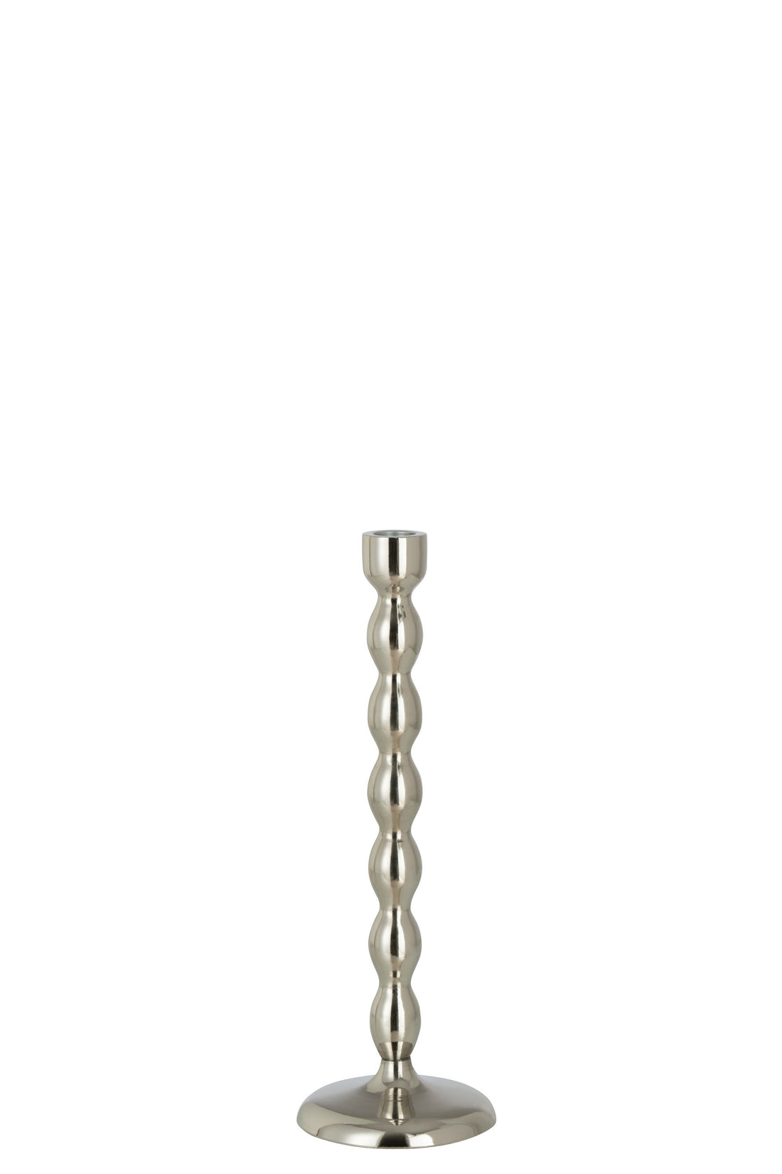 J-Line Kandelaar Bollen Glanzend Aluminium Zilver Small