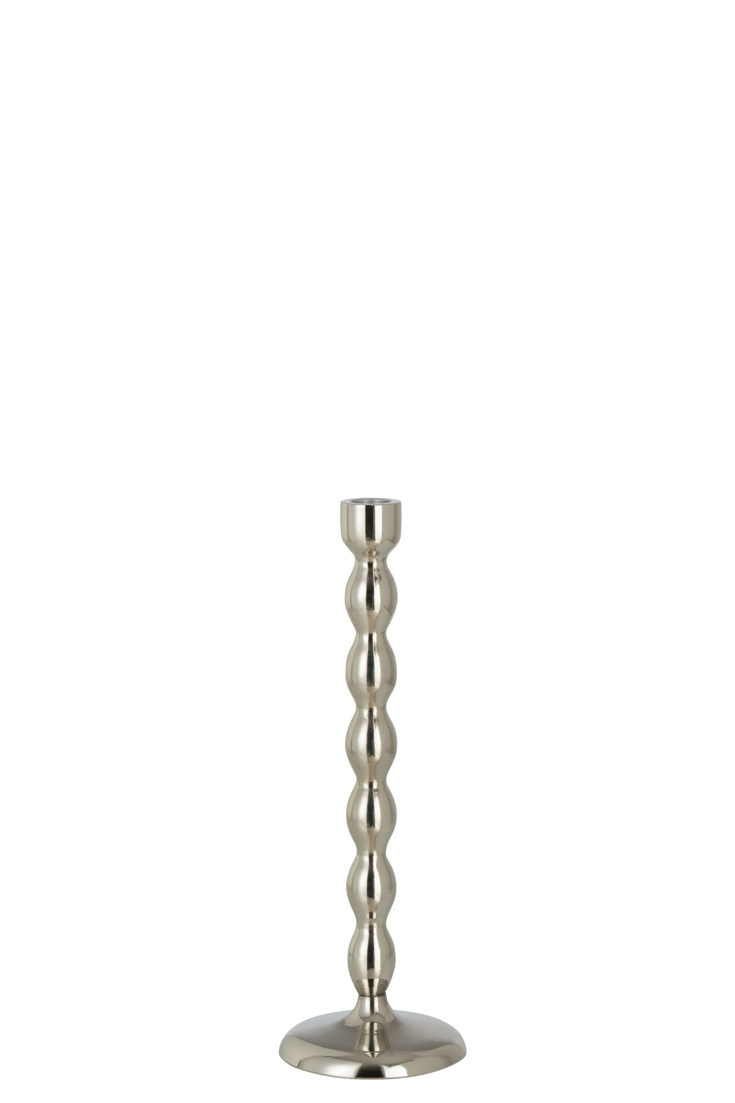 J-Line Kandelaar Bollen Glanzend Aluminium Zilver Small