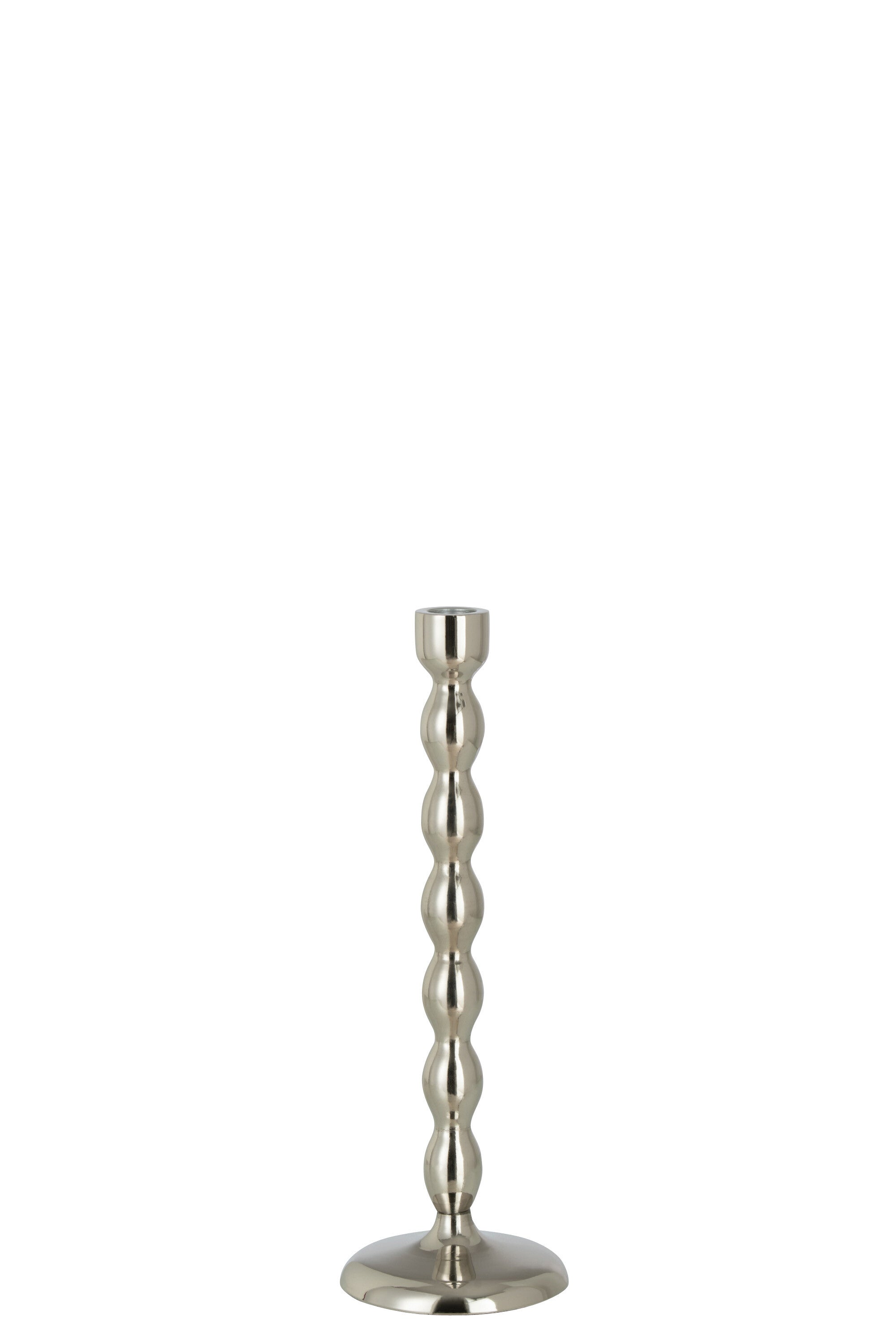 J-Line Kandelaar Bollen Glanzend Aluminium Zilver Small