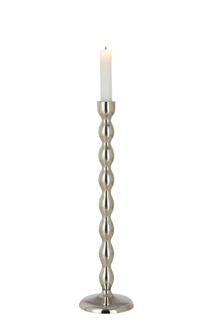 J-Line Kandelaar Bollen Glanzend Aluminium Zilver Large