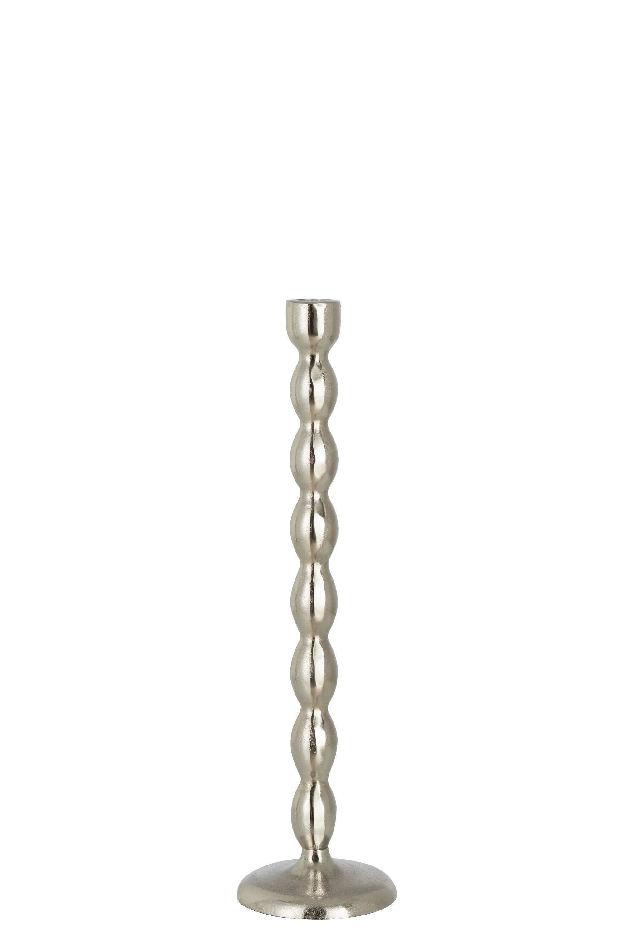 J-Line Kandelaar Bollen Mat Aluminium Zilver Large