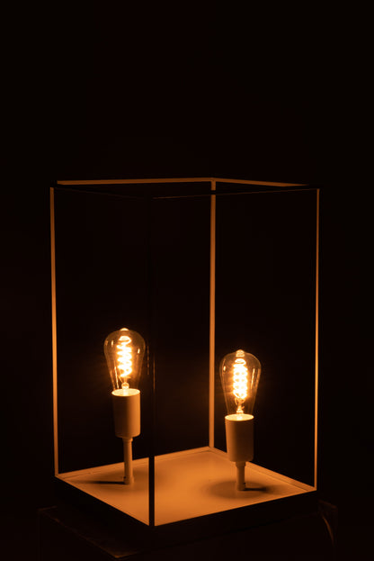 J-Line Lamp 1 Lamp Rechthoekig Frame Metaal Wit Small