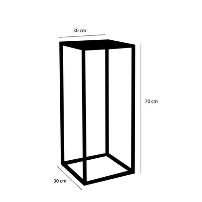 Goa Bijzettafel - Set van 2 - L30 x B30 x H70 cm - Metaal - Zwart