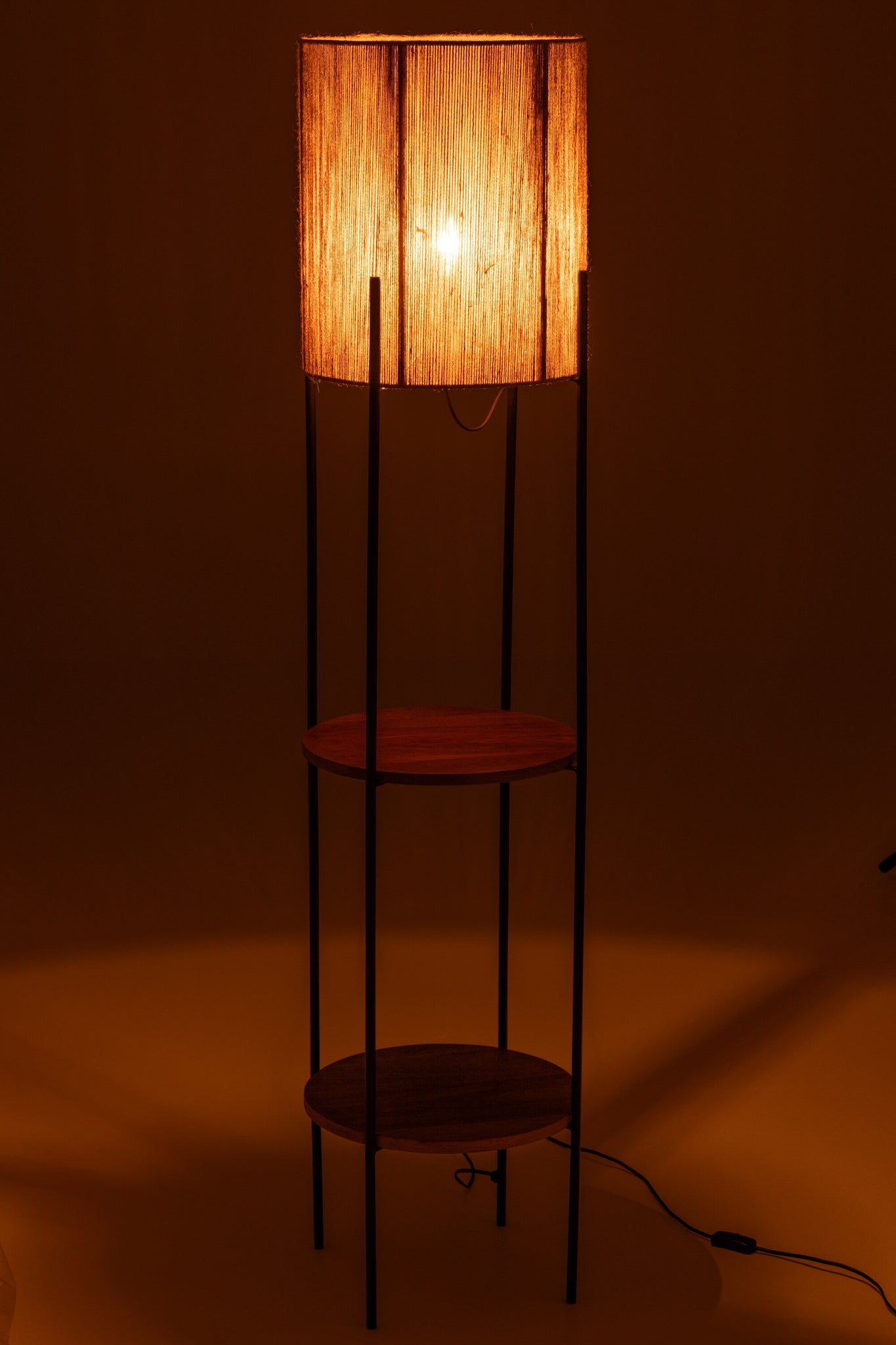 Lamp IJzer/Mango Nat/Zwart