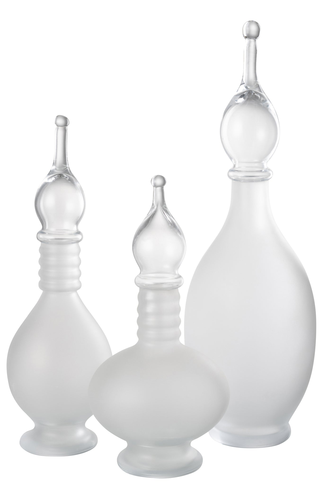 Vaas+Dop Fles Deco Jo Glas Transparant Groot