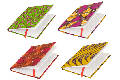 Notitieboek A5 Patroon Papier/Stof Mix Kleine Assortiment Van 4