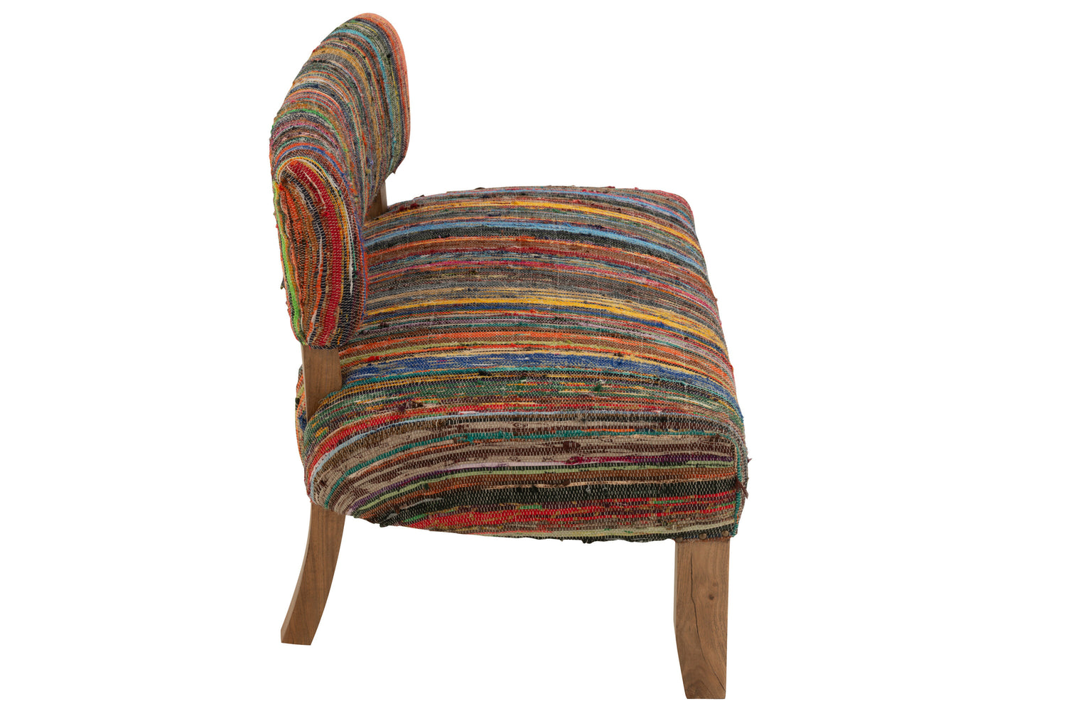Bank 2 Personen Chindi Hout/Textiel Mix
