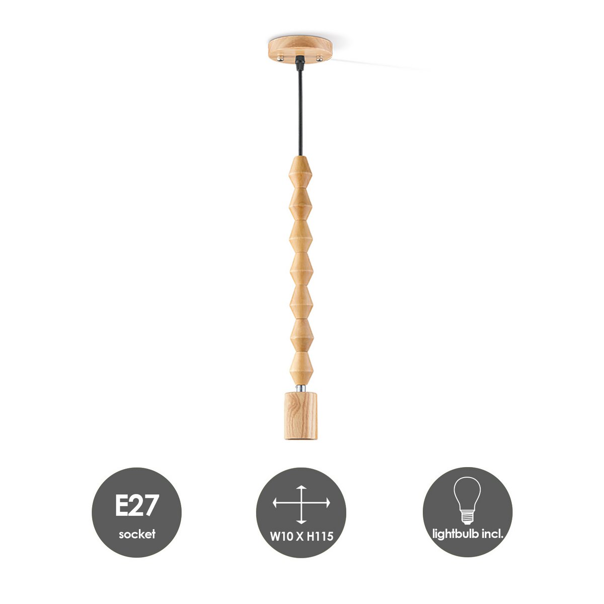 hanglamp Dana Spiraal - LED G260 -dimbaar E27 amber