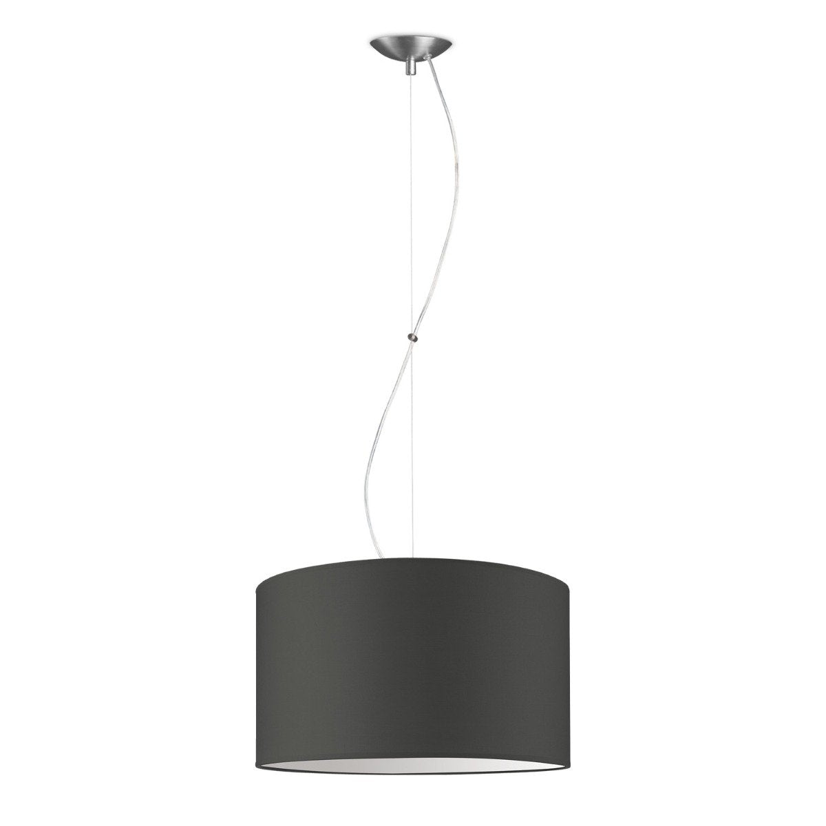 hanglamp Deluxe met lampenkap, E27, antraciet, 40cm