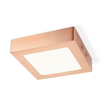 LED Plafondlamp Ska - Koper - Vierkant 17/17/3.6cm