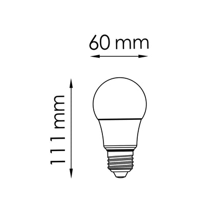 dimbare LED RGB A60 E27 4W 25Lm Warm Wit Licht