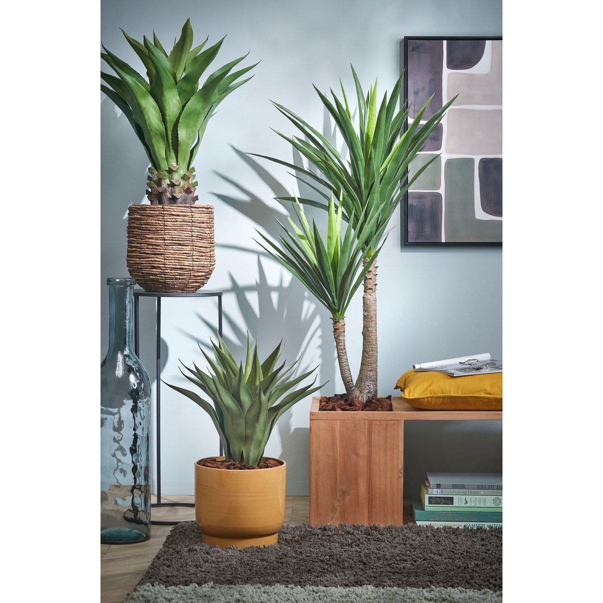 Yucca Kunstplant - H120 x Ø60 cm - Groen