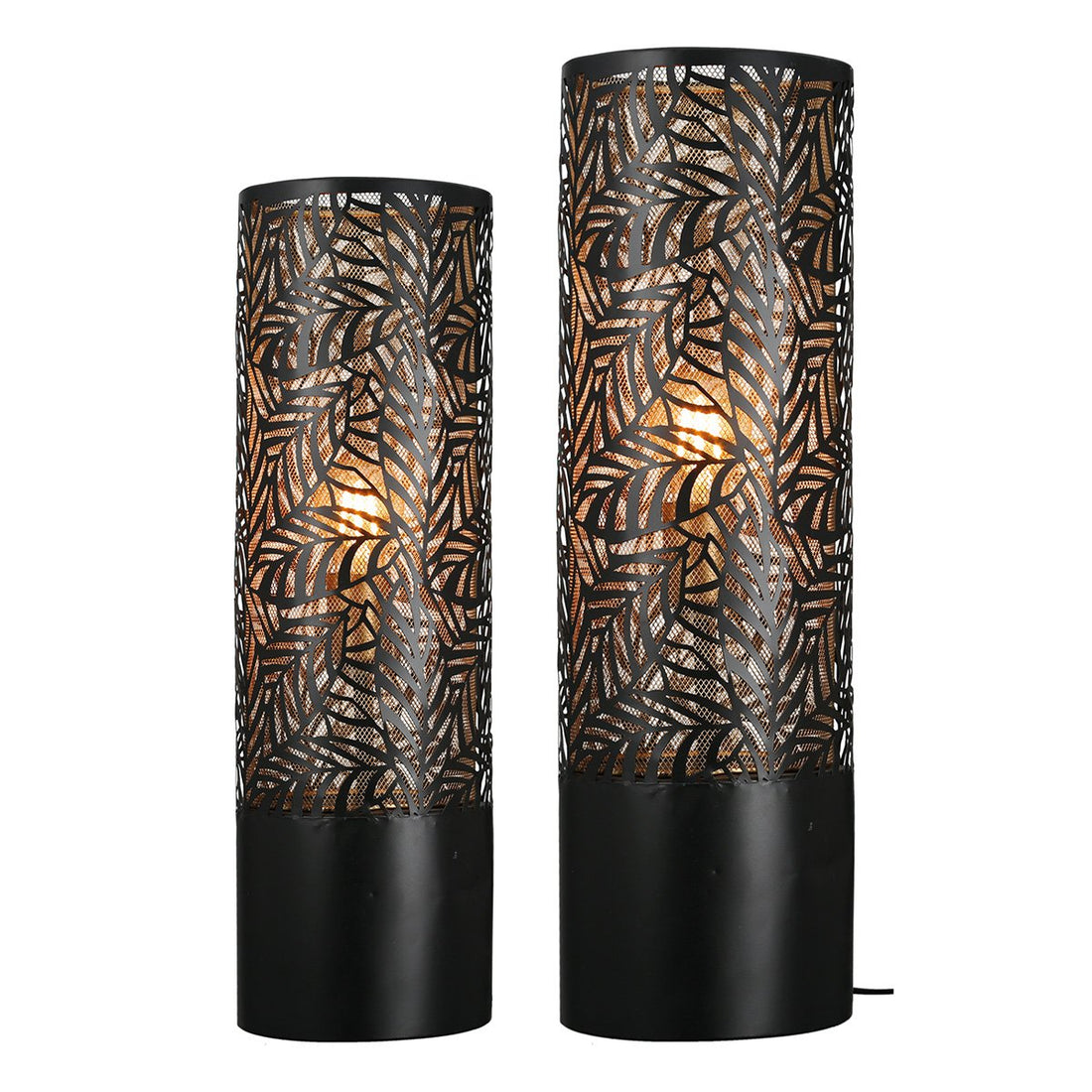 Vloerlamp &quot;Nature&quot; zwart / goud h.43.5cm b