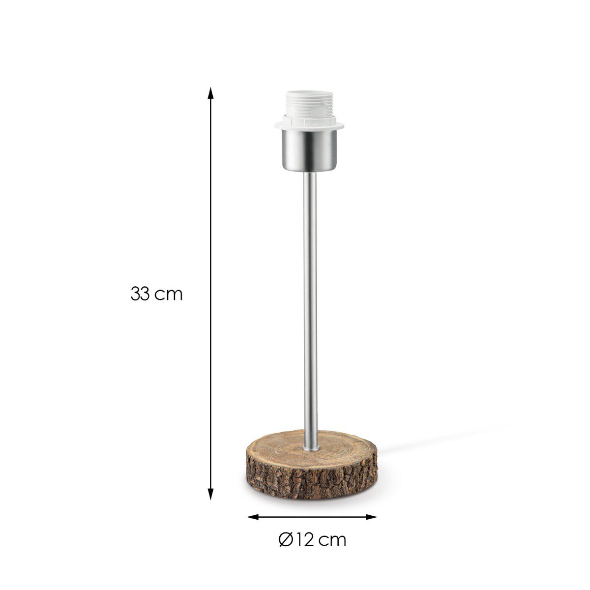 tafellamp voet Bossano 12/12/33cm - natuurlijk