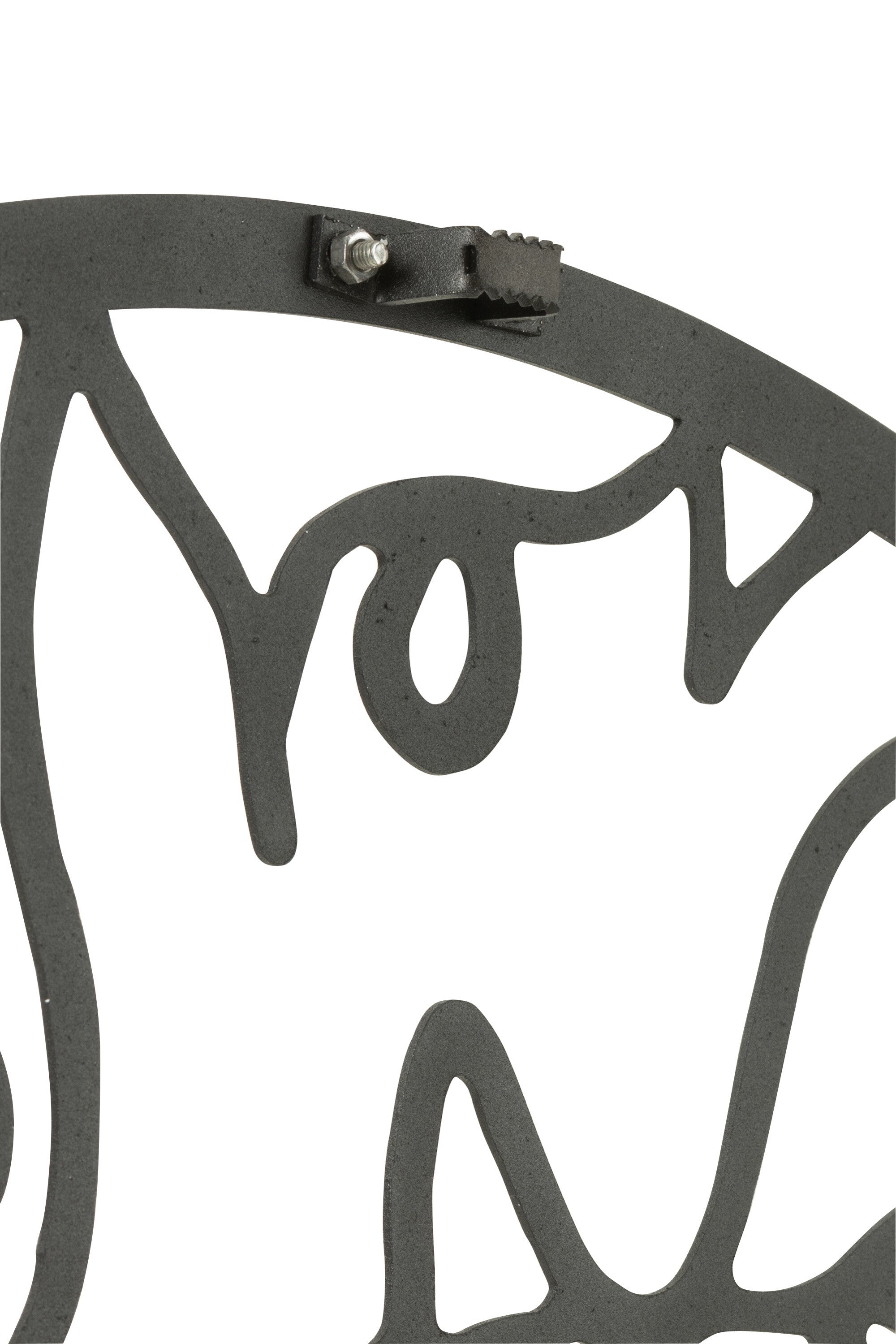 Klokgezichten Metaal Zwart Groot