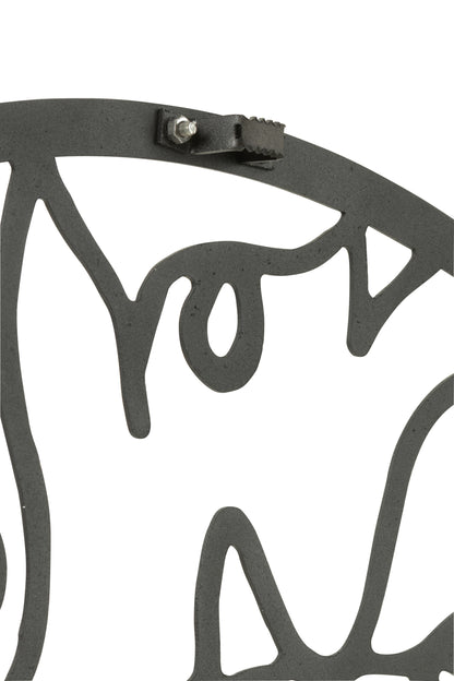 Klokgezichten Metaal Zwart Groot