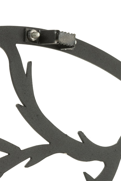 Klok Vogel Metaal Zwart