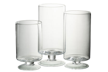 Orkaan Te Voet Ronde Glazen Transparant Groot