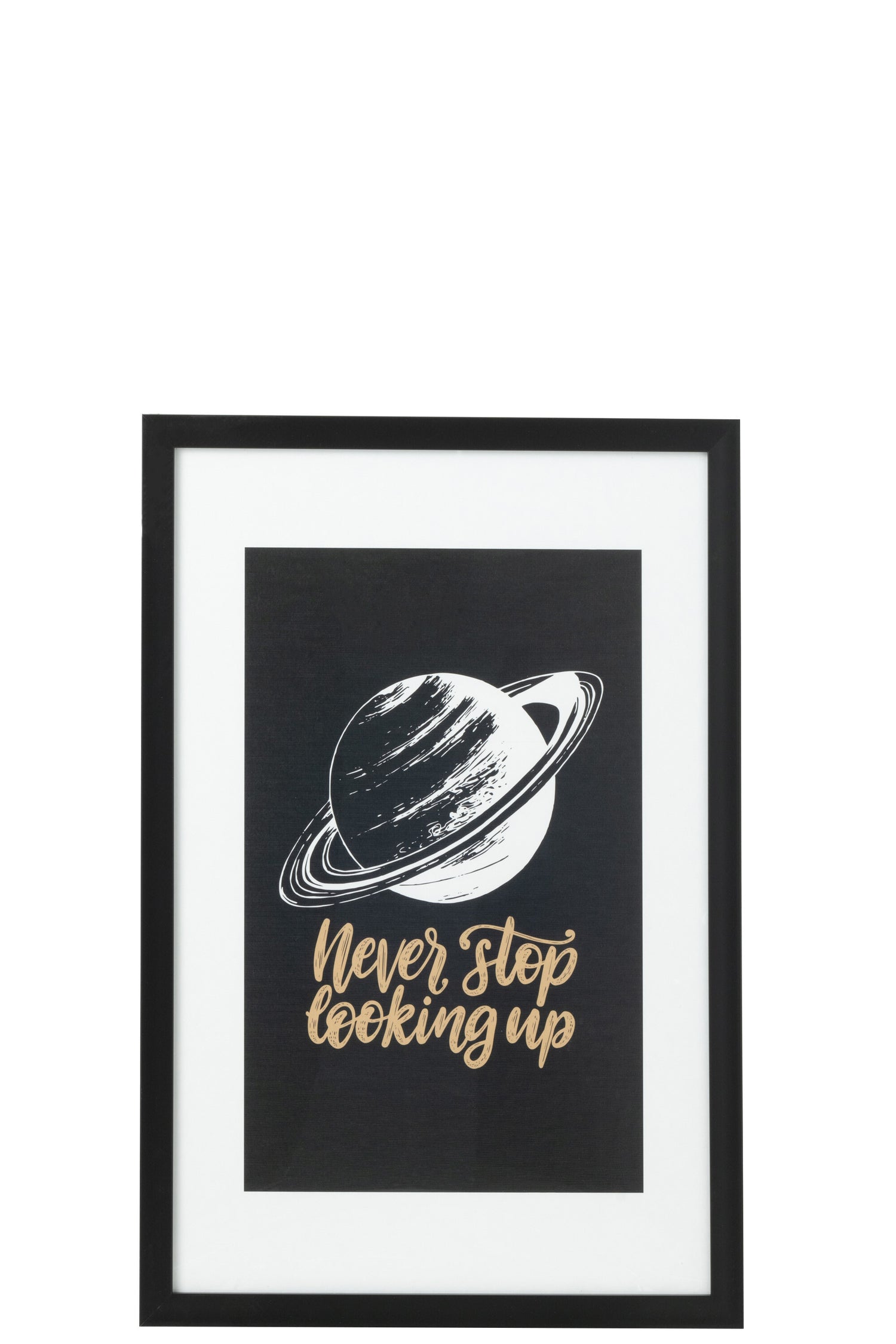 Wanddecoratie Maan Papier/Kunststof Zwart