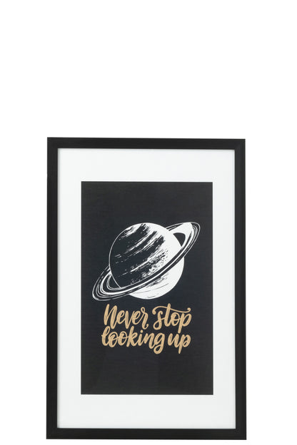 Wanddecoratie Maan Papier/Kunststof Zwart