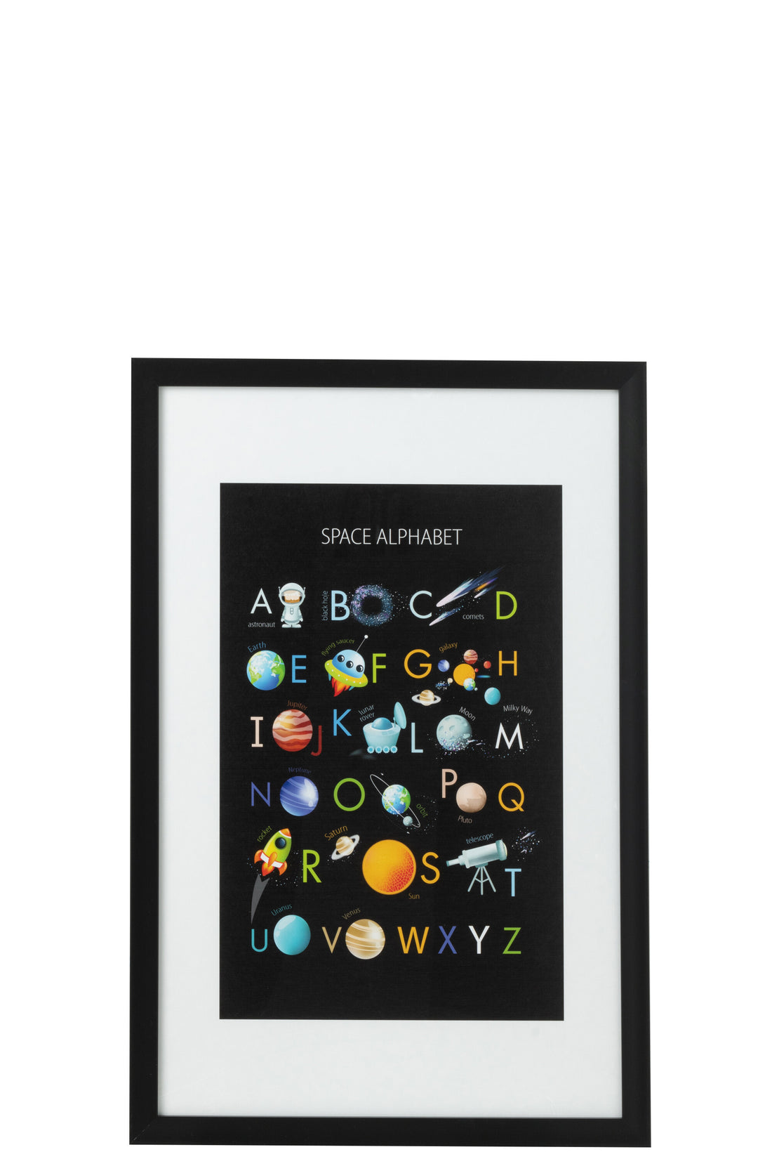 Wanddecoratie Alfabet Papier/Kunststof Zwart