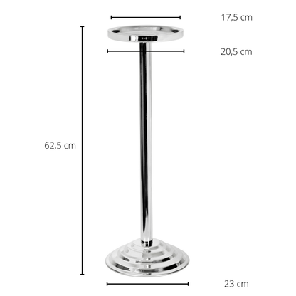 Champagnekoeler standaard, Olbia standaard voor koeler, hoogglans RVS, hoogte 62