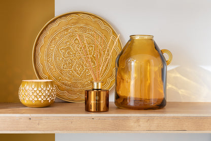 J-Line Plateau Rond Klassiek Ijzer Oker Small