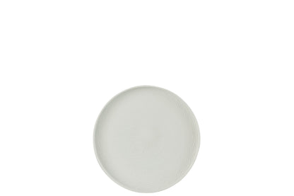J-Line Plateau Rond Klassiek Ijzer Wit klein