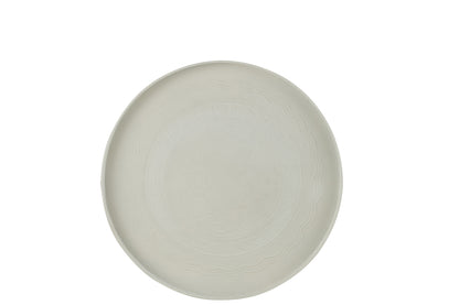 J-Line Plateau Rond Klassiek Ijzer Wit Medium