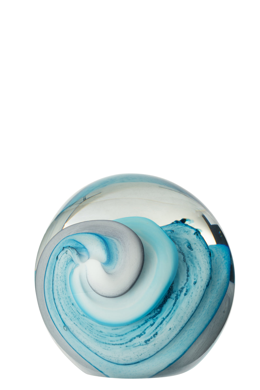 J-Line Presse Papier Tornado Glas Blauw