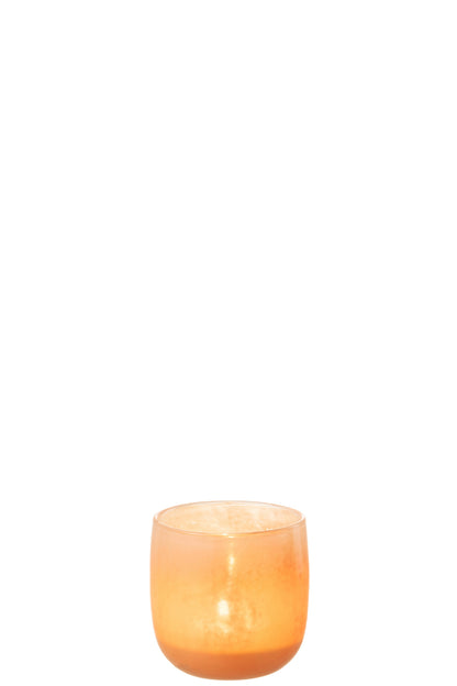 J-Line Vaas Corrie Glas Koraal Small - 11.00 cm hoog