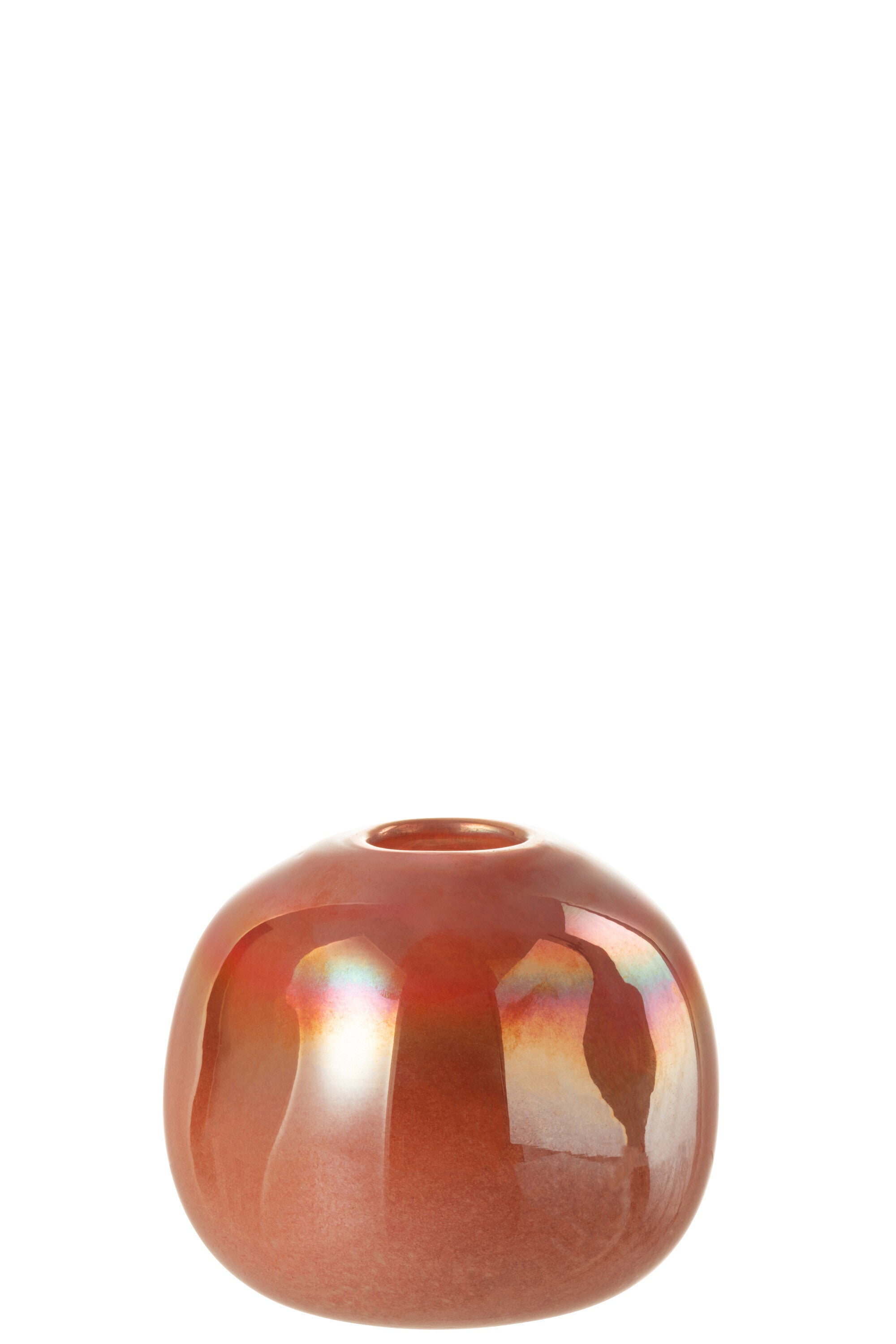 J-Line vaas Bol - glas - rood - small