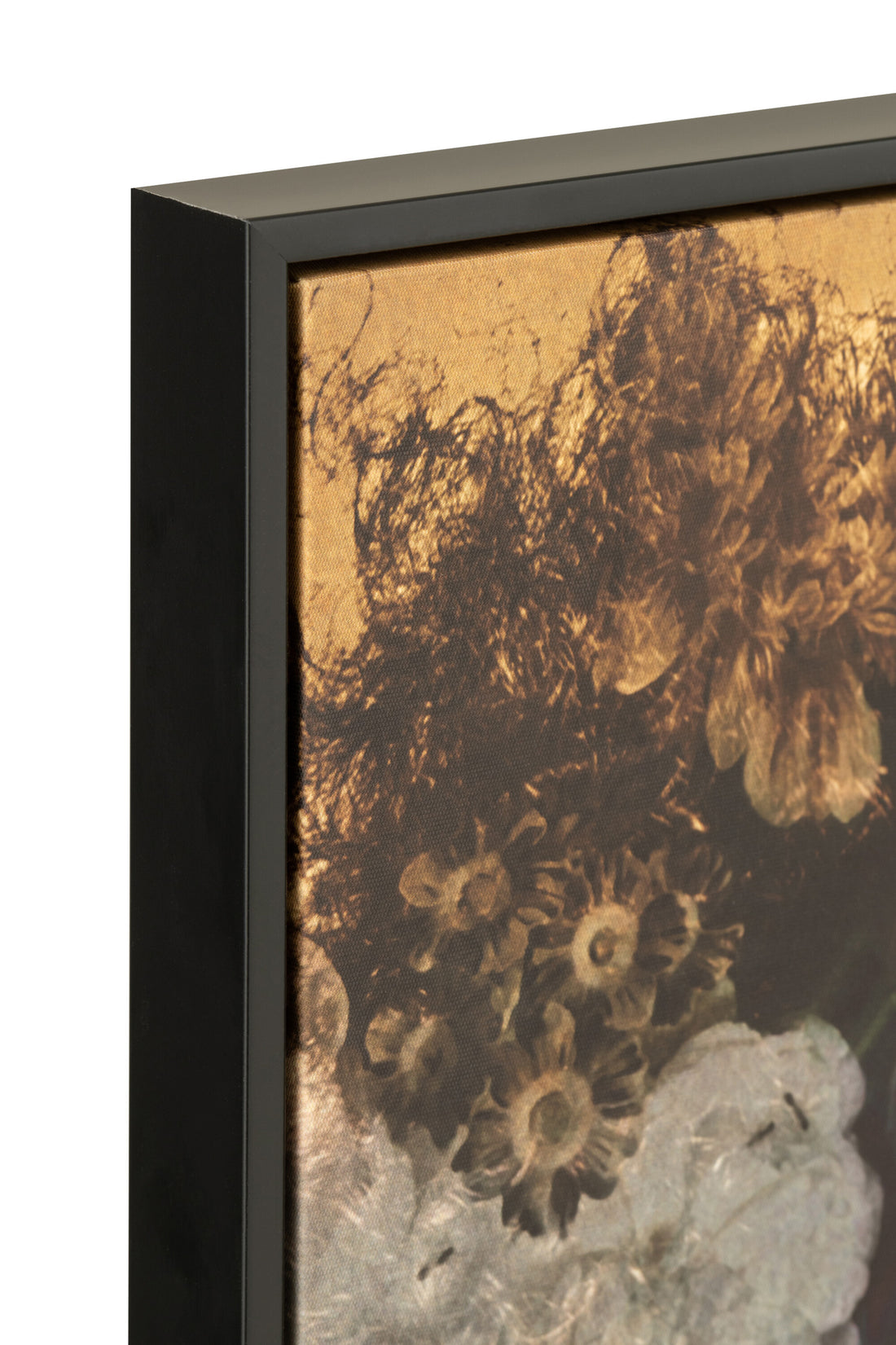 Frame Vrouw Bloemen Canvas/Hout Mix