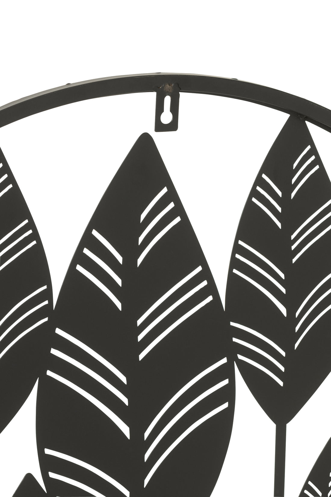 Wanddecoratie Bladeren Metaal Zwart