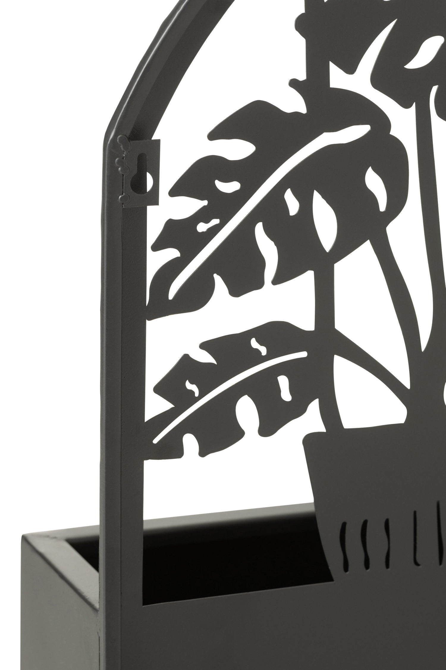 Wanddecoratie/Bloempotten Katten Metaal Zwart