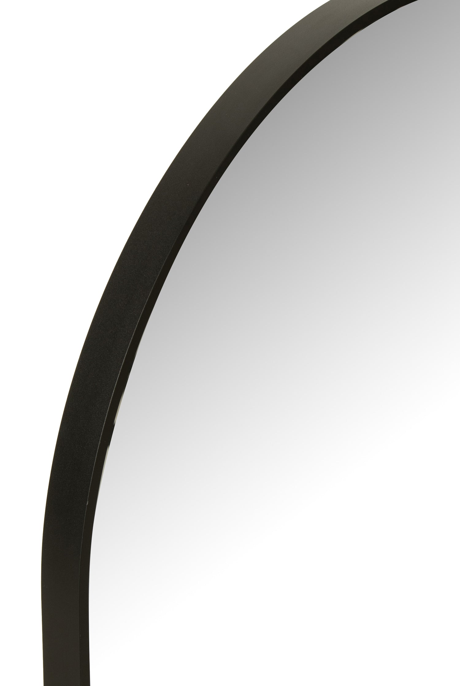 Spiegel Ovaal Glas/Metaal Zwart