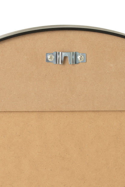 Spiegel Ovaal Glas/Metaal Zwart