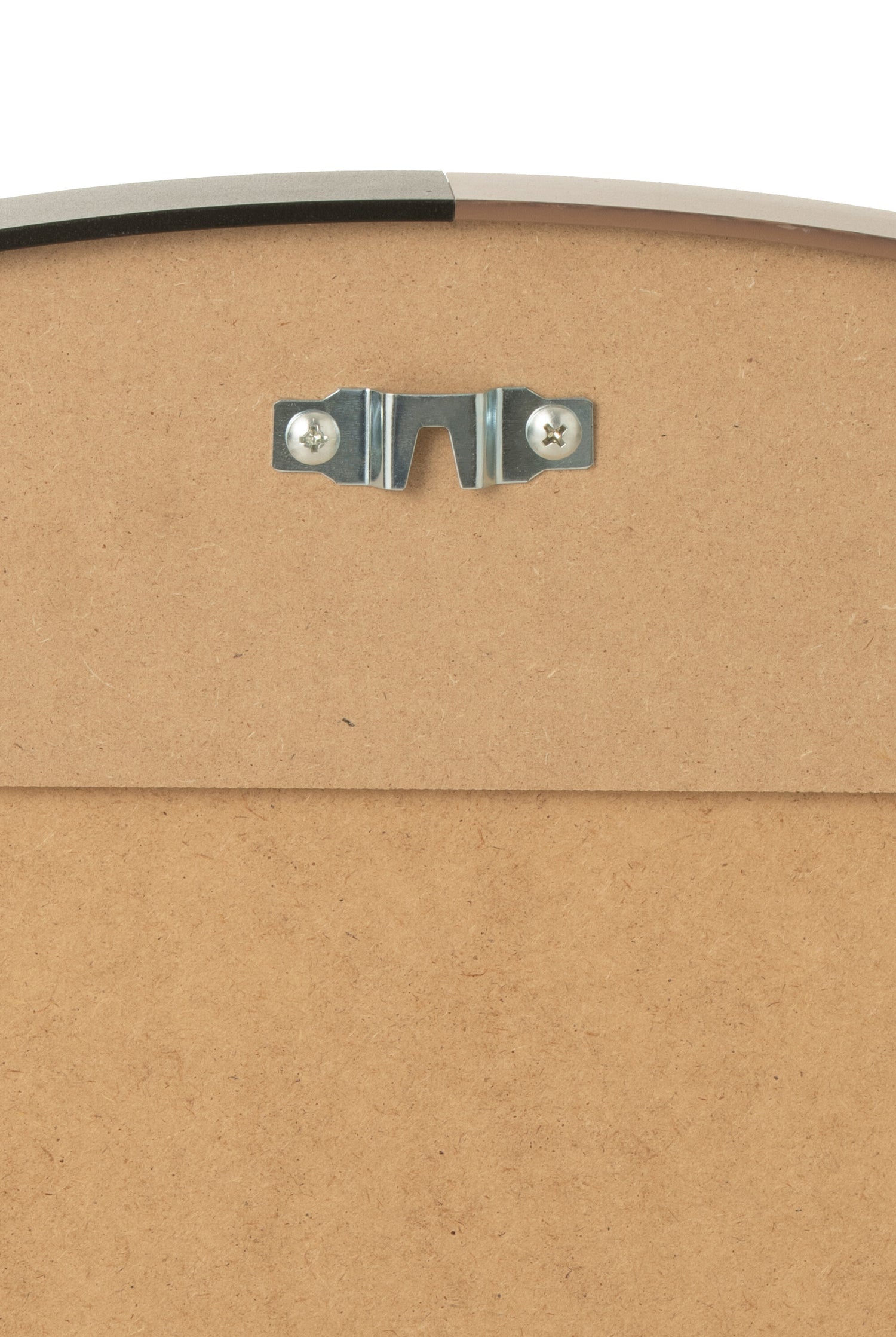 Spiegel Rond Metaal/Hout Zwart Groot