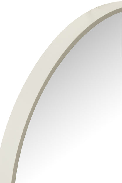 Spiegel Rond Glas/Metaal Wit Groot