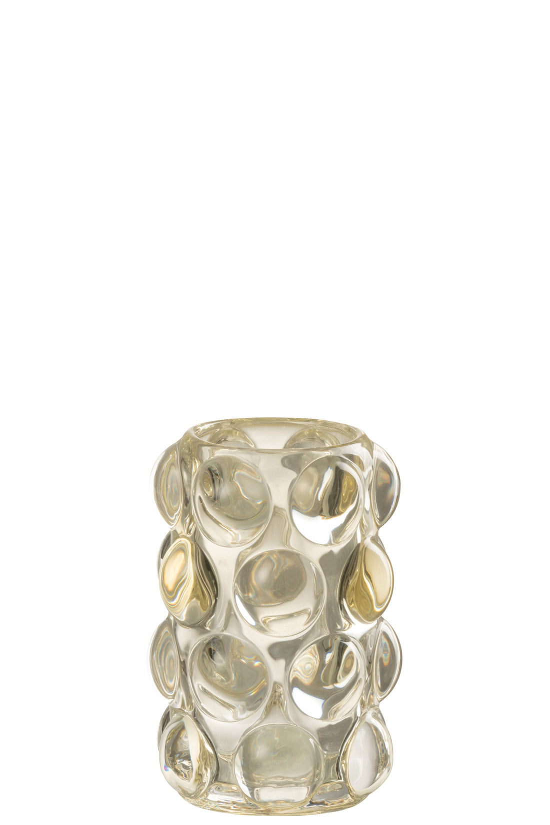 J-Line Theelichthouder Bollie Glas Geel