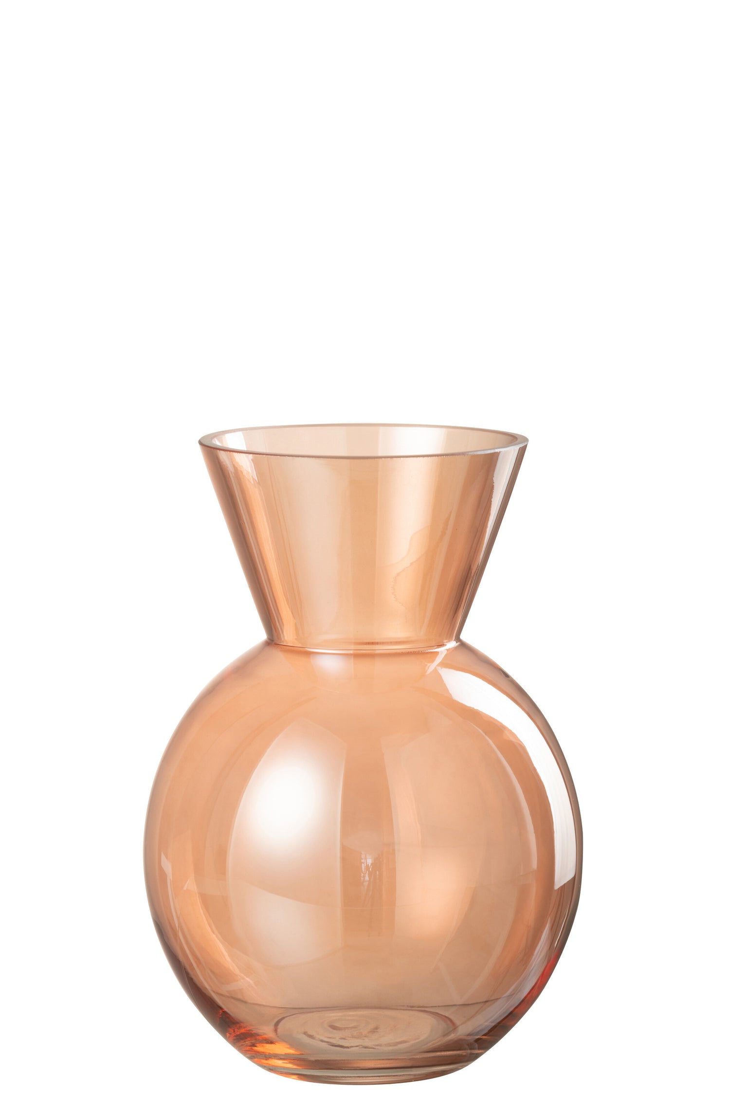 J-Line vaas Lucy - glas - oranje - medium