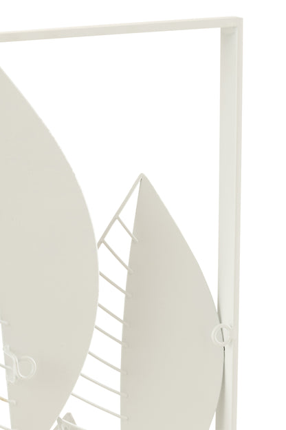 Wanddecoratie Bladeren Metaal/Bamboe Mix Klein