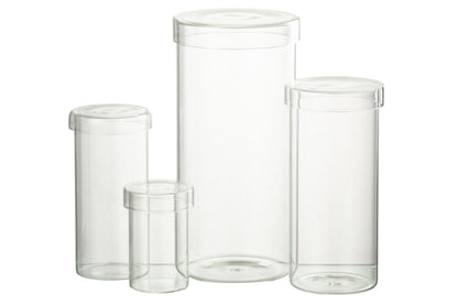 J-Line Pot In Glas Lisa Glas Transparant Extralarge